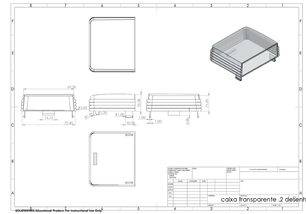 Desenho técnico — caixa