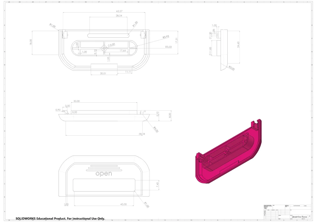 Desenho técnico — tampa