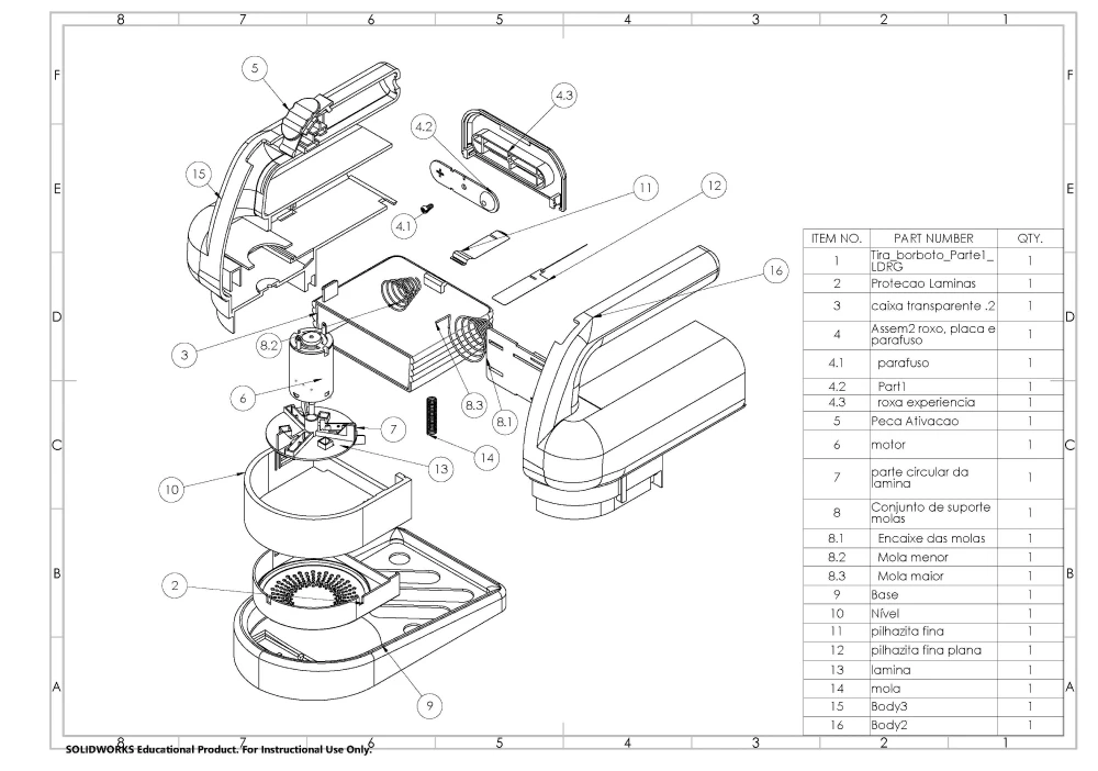 Desenho técnico do assembly